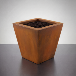 HEFESTO Cubis Corten záhradný kvetináč