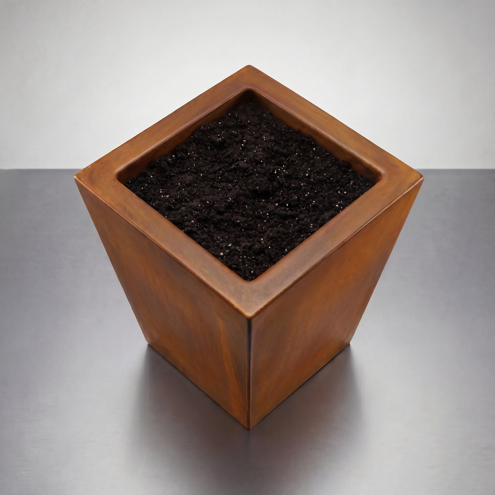 HEFESTO Cubis Corten záhradný kvetináč